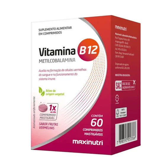 Vitamina B-12 Maxinutri 60 Cápsulas